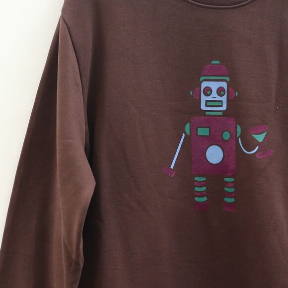 BONOBOS Critter Supersoft Fleece Crew Sweater Embroidered Long Sleeve L 283311 - Picture 3 of 6